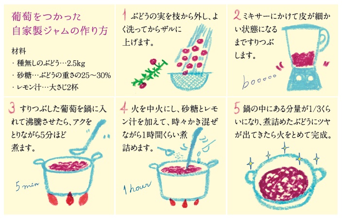 葡萄をつかった、自家製ジャムの作り方