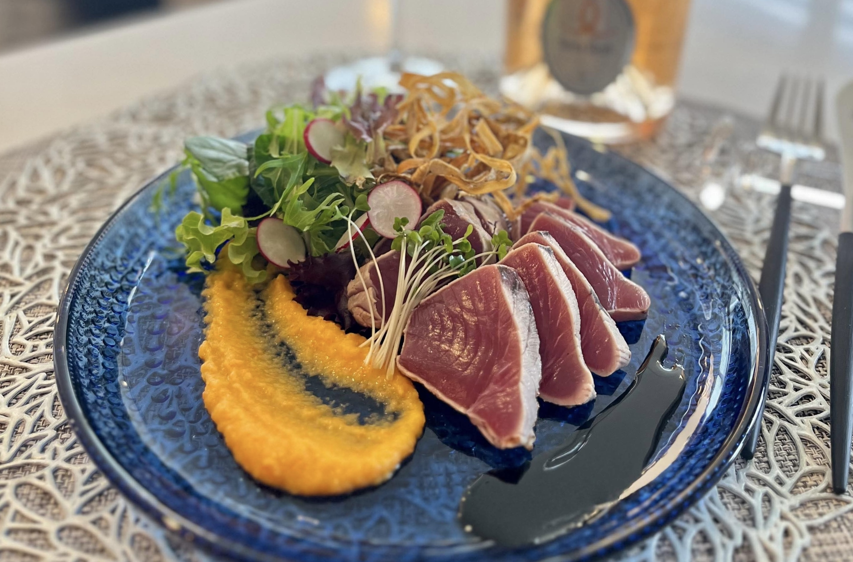 初カツオのサラダ