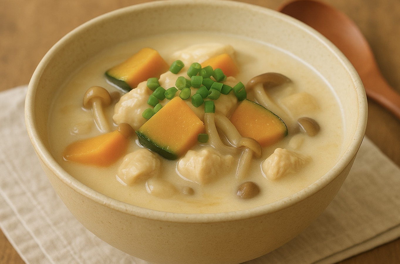 豆乳味噌スープ