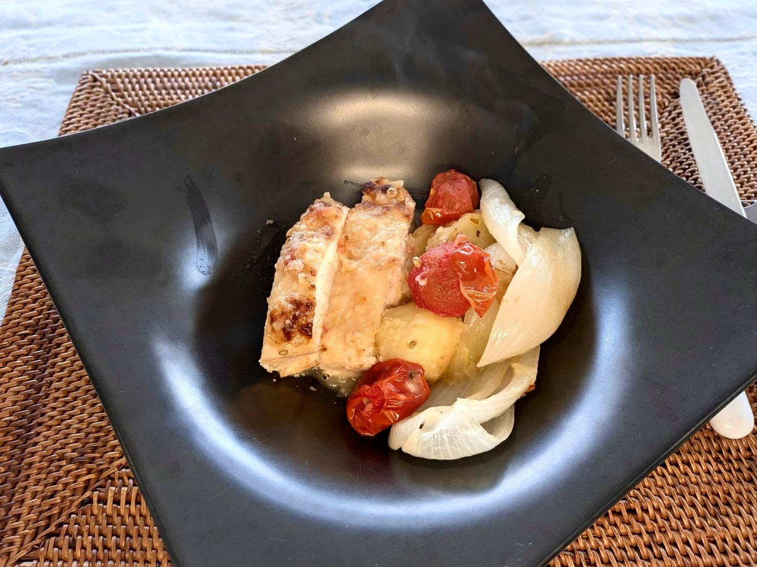 鶏むね肉の白ワイン蒸し